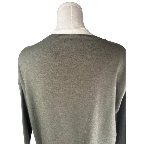 2/$30 Baci Womens M/L Olive Green Lightweight Knit Sweater Made In Italy - Picture 8 of 14